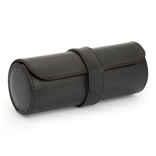 WOLF Blake Black/Grey 3 Piece Watch Roll Side image number 1